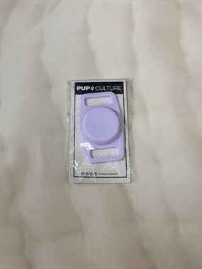 Pup Culture Lavender Silicone Pet AirTag collar attachment OS